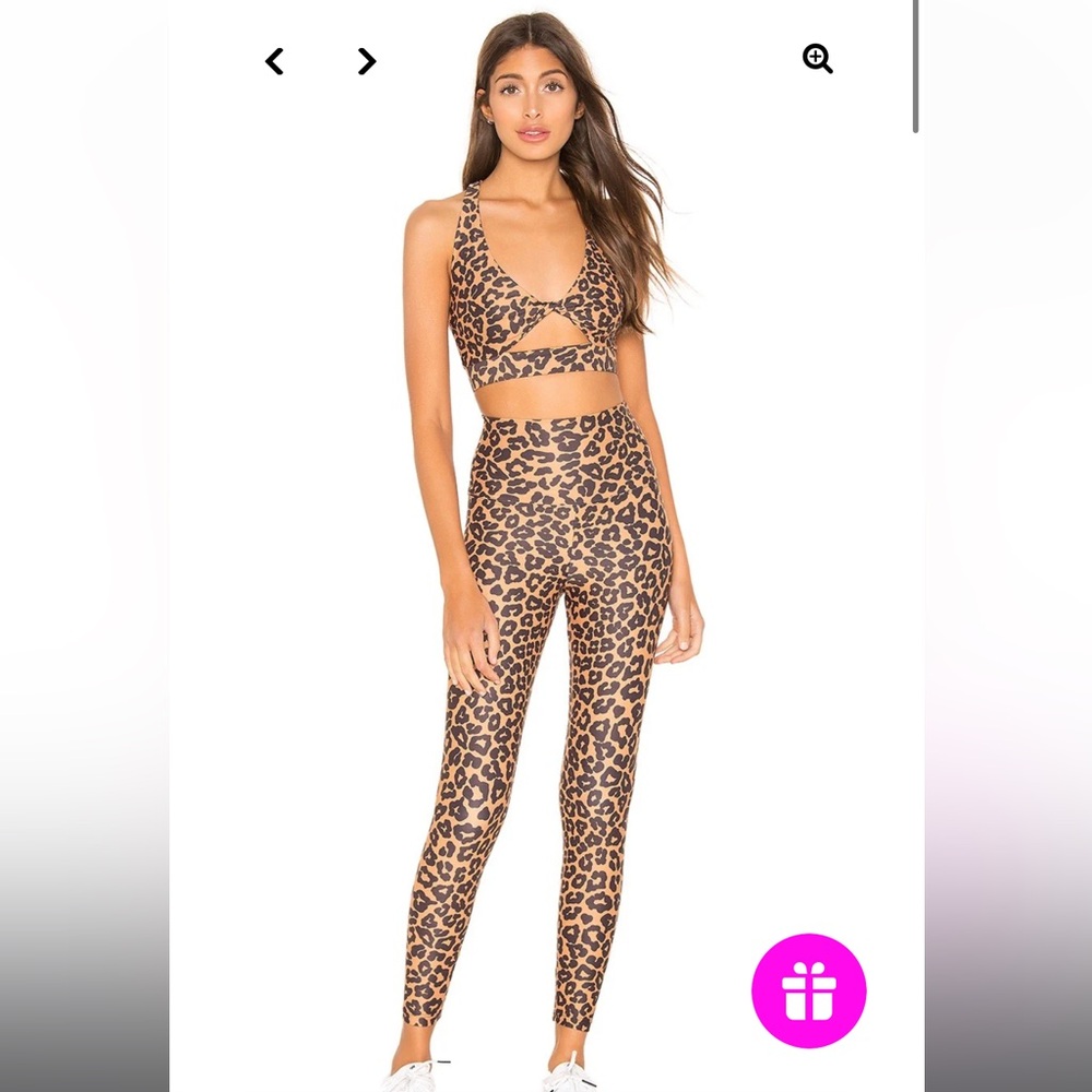 Beach Riot Leopard Print Piper Workout Set